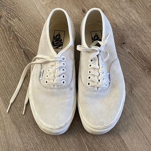 White suade vans
